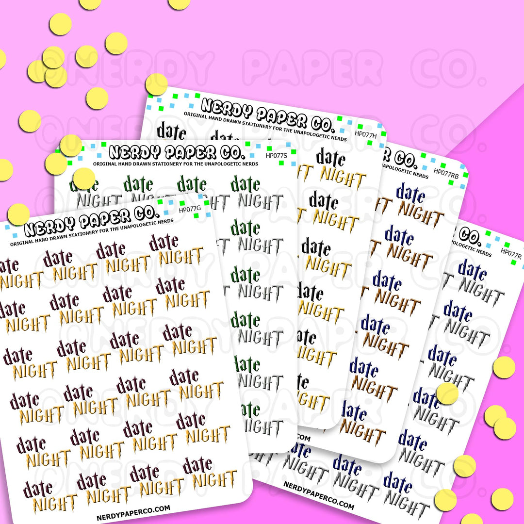 DATE NIGHT | House Pride - Hand Drawn Stickers Deco | HP077