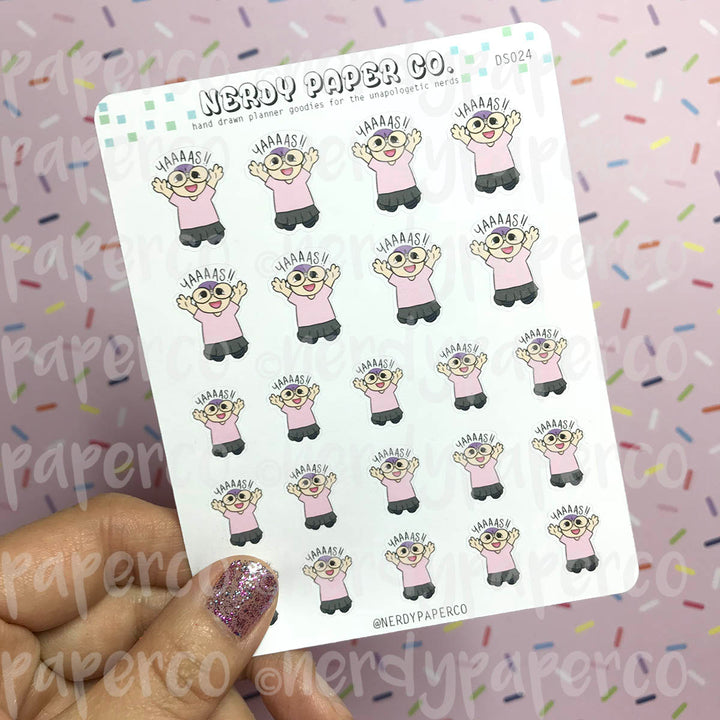YAAAAS / YES - Hand Drawn Planner Stickers - DS024