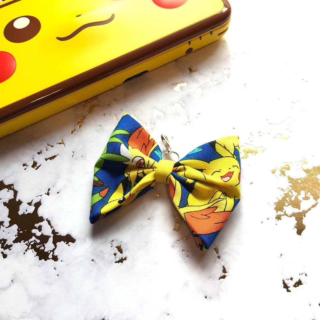 POKEMON PLANNER BOW - Hand Sewn Planner Bow Charm - Clip - Keychain