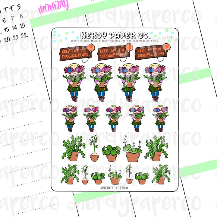 OBSCURE PLANTS | QUIRKY WITCH SAMPLER - Hand Drawn Wizard Stickers- LL009