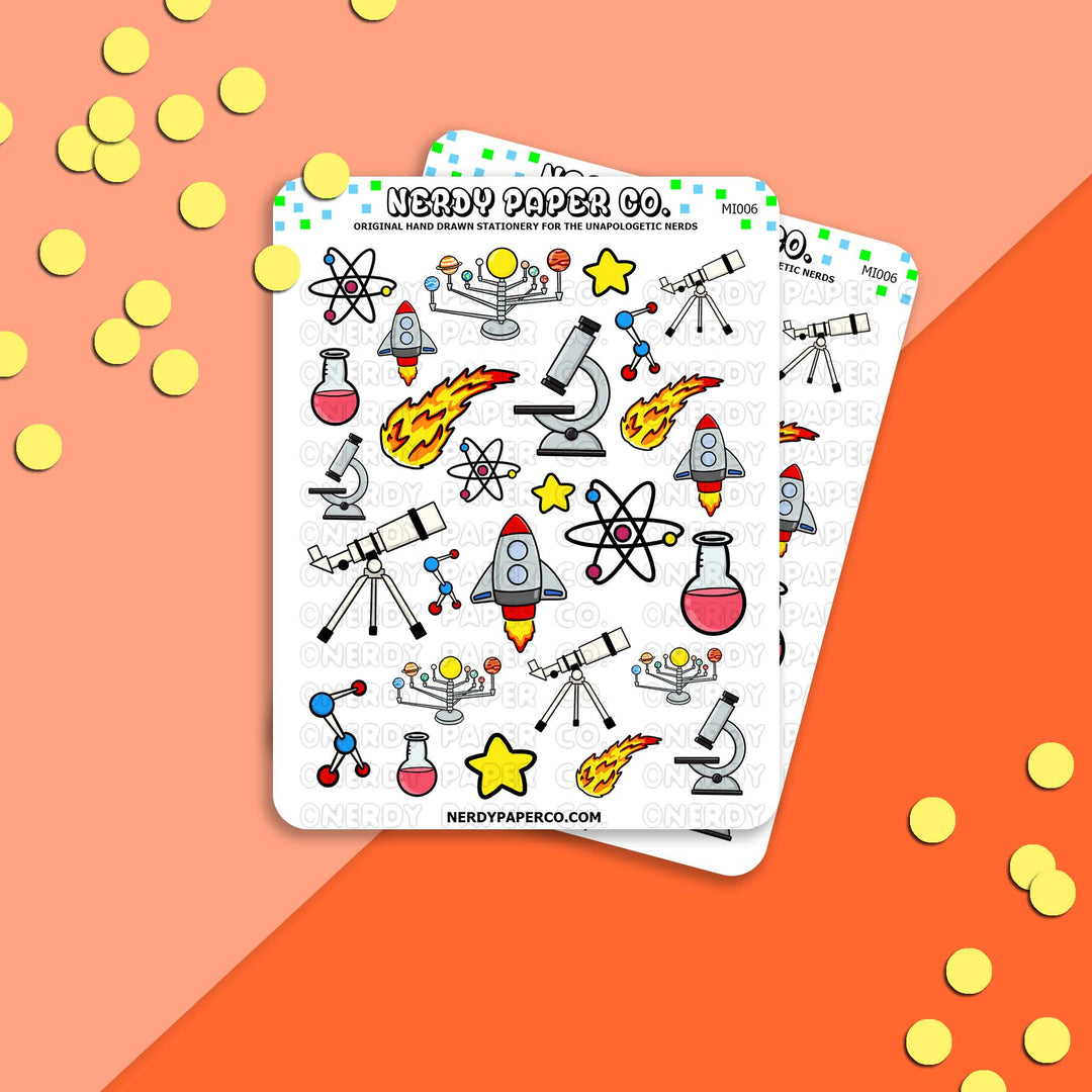 Science Icons - Hand Drawn Planner Stickers - Deco - MI006