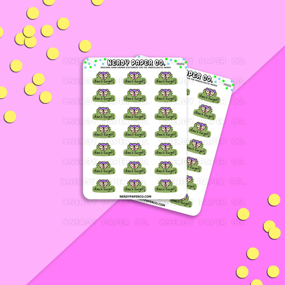 DON'T FORGET - MICRO SIZE - Hand Drawn Planner Stickers - Deco -MS002