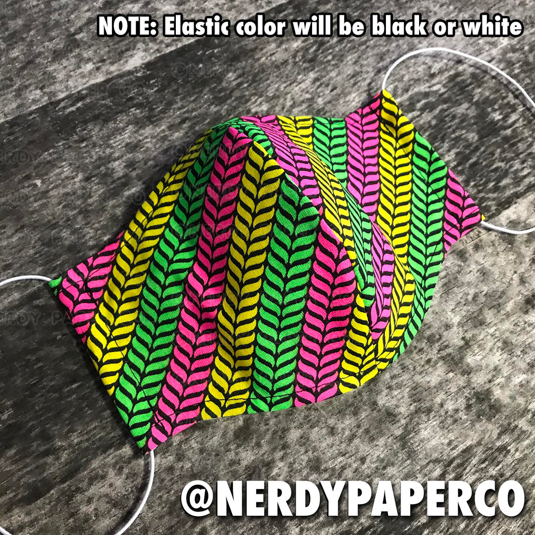 NEON CABLE CLOTH FACE MASK