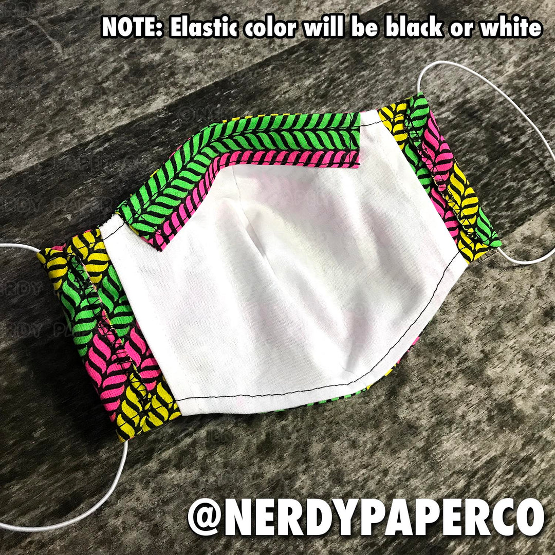 NEON CABLE CLOTH FACE MASK