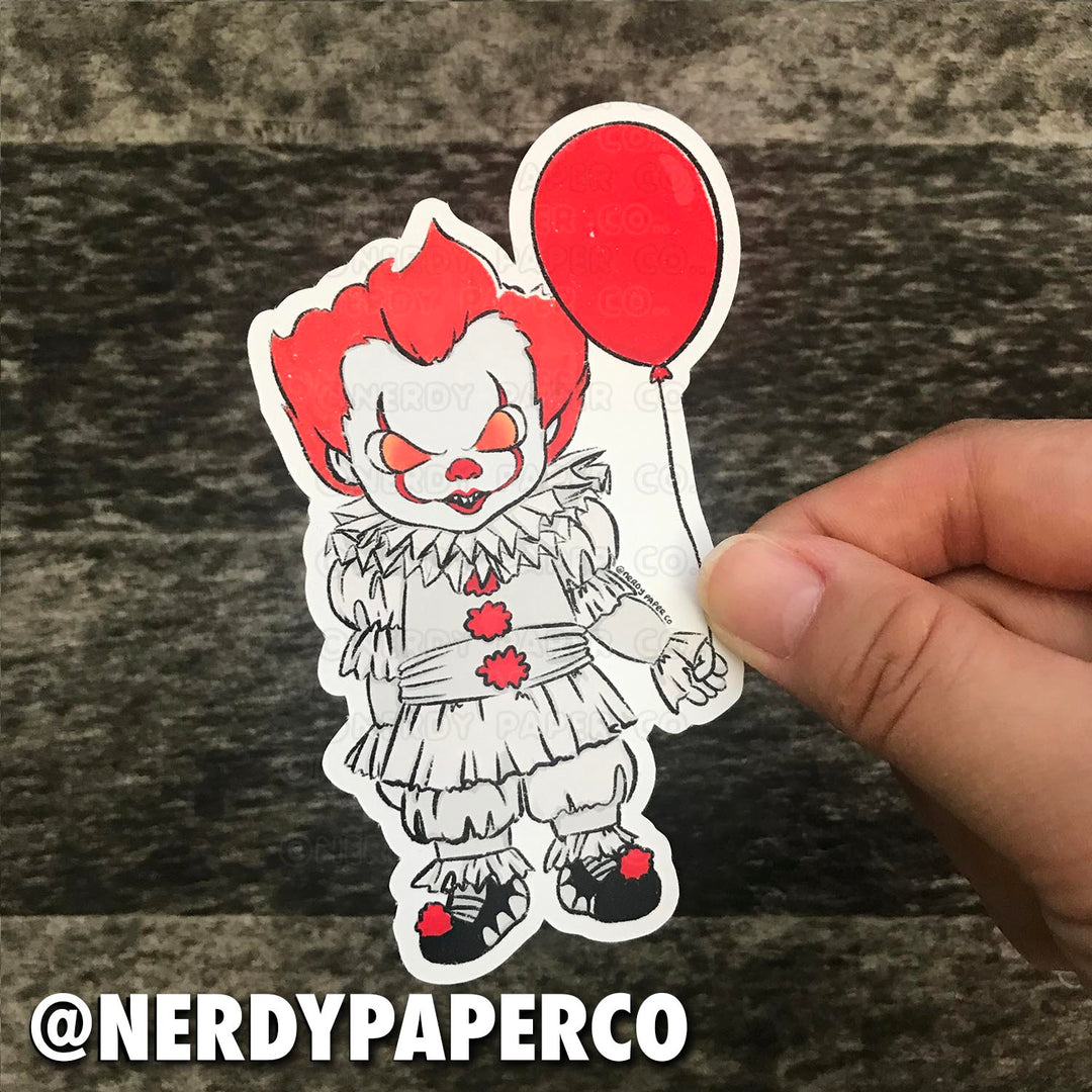 PENNY-WISE  - Hand Drawn Vinyl Sticker