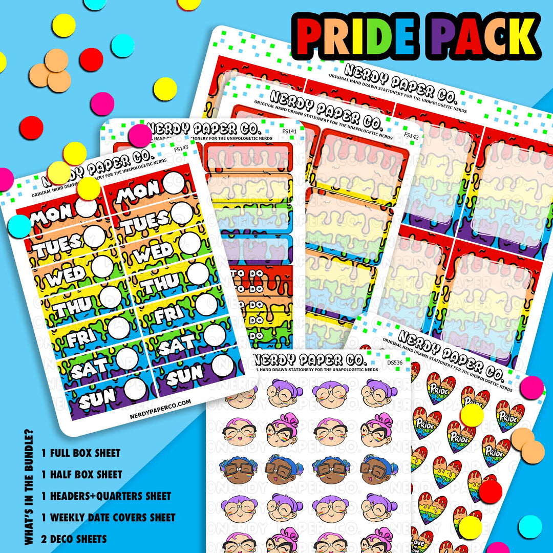 PRIDE PACK - Hand Drawn Planner Stickers
