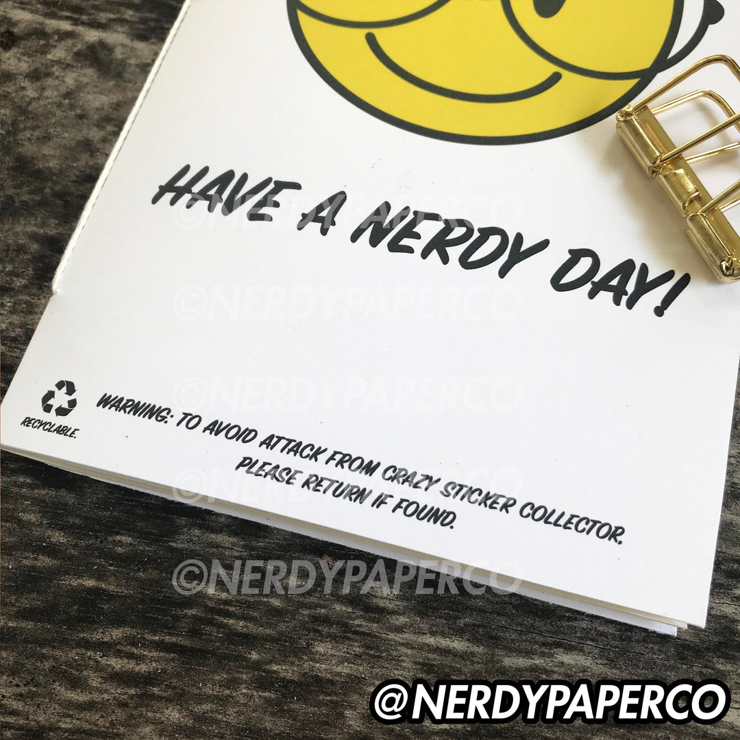 HAVE A NERDY DAY - REUSABLE STICKER NOTEBOOK