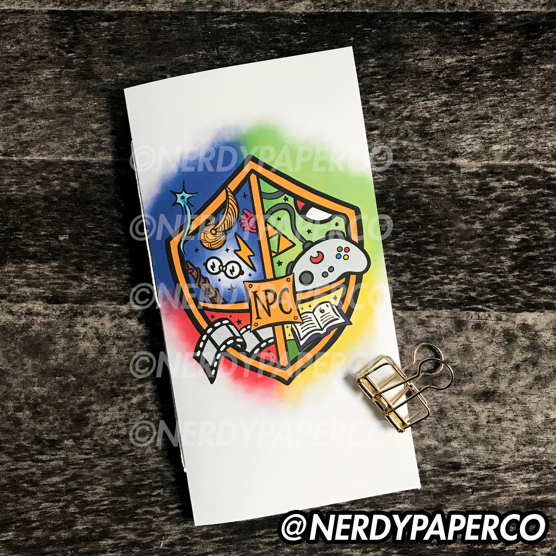 NPC CREST - REUSABLE STICKER NOTEBOOK – NERDYPAPERCO