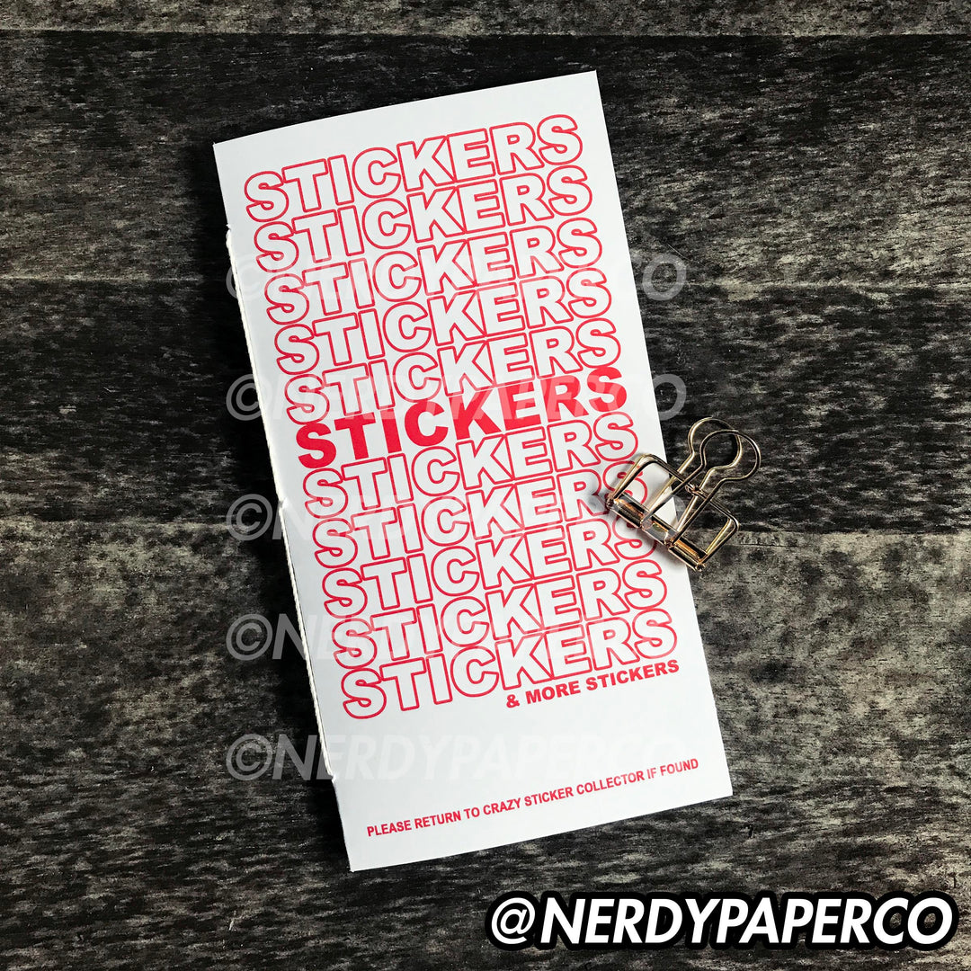STICKERS STICKERS STICKERS- REUSABLE STICKER NOTEBOOK