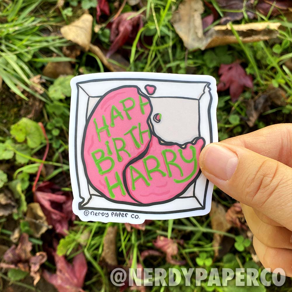 Cake! - Hand Drawn Waterproof Vinyl Sticker - WP