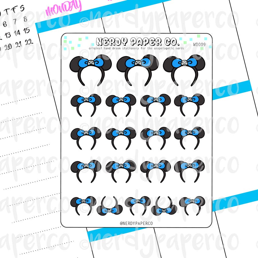 GAMER MOUSE EARS - Hand Drawn Planner Stickers - Deco - WD009