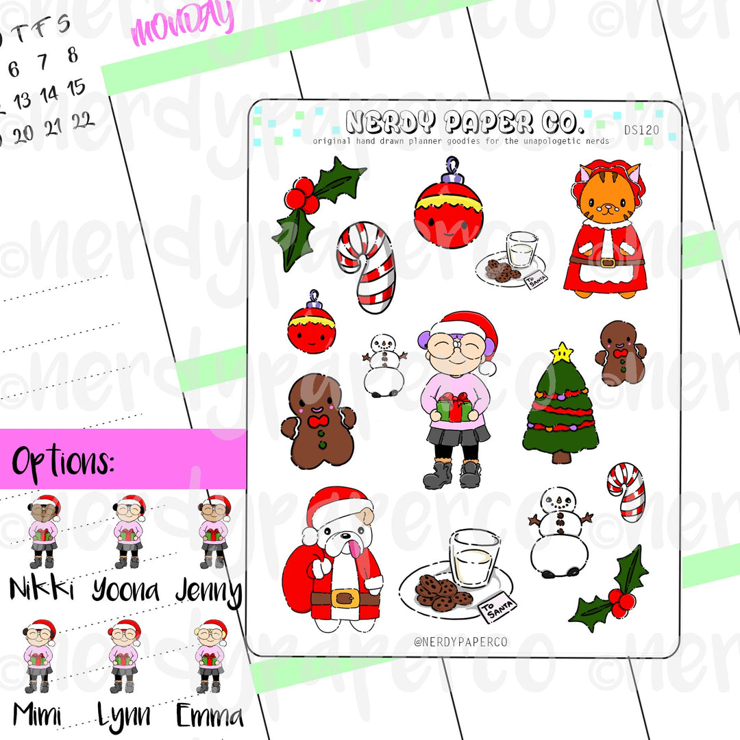 XMAS SAMPLER / Hand Drawn Planner Stickers / Deco - DS120