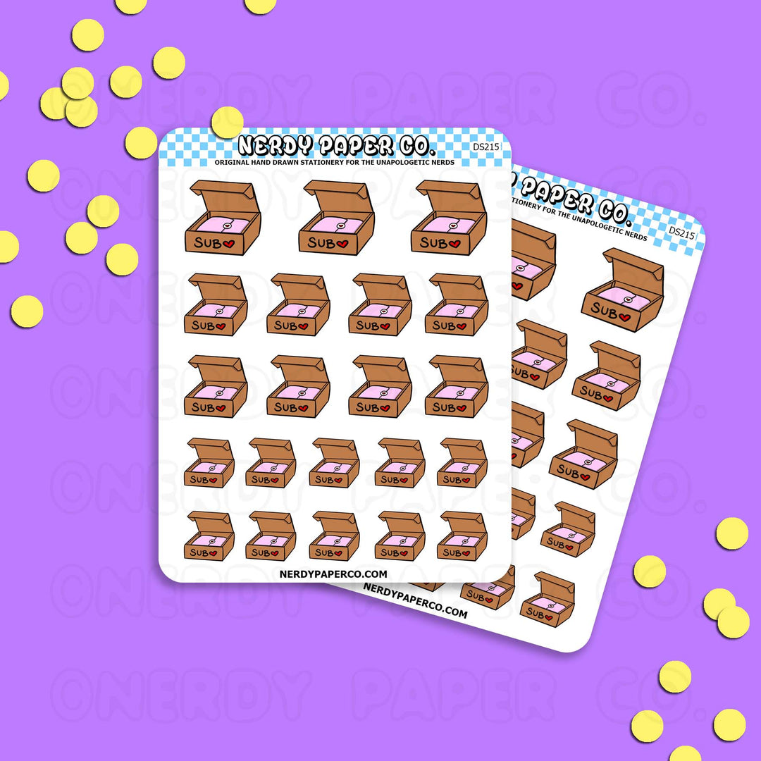 SUBSCRIPTION BOX / HAND DRAWN PLANNER STICKERS - DS215
