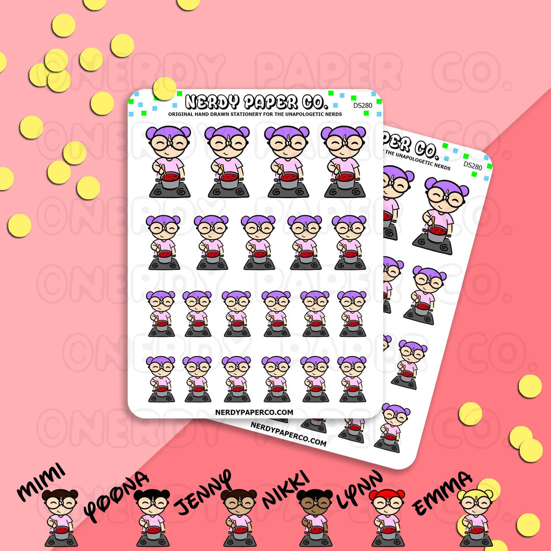 COOKING KAYLA - Hand Drawn Planner Stickers - Deco - DS280