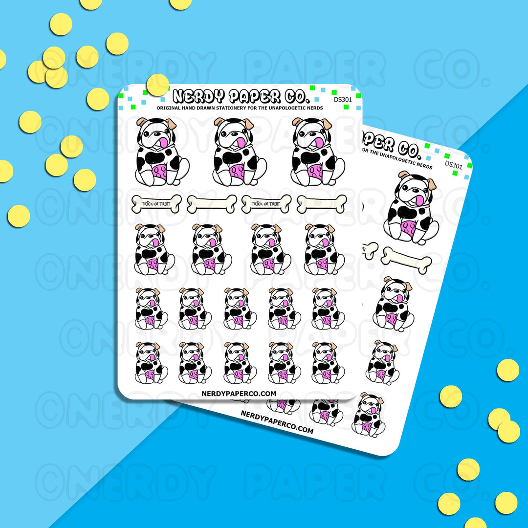 THEO GOES MOO - Hand Drawn Planner Stickers - DS301