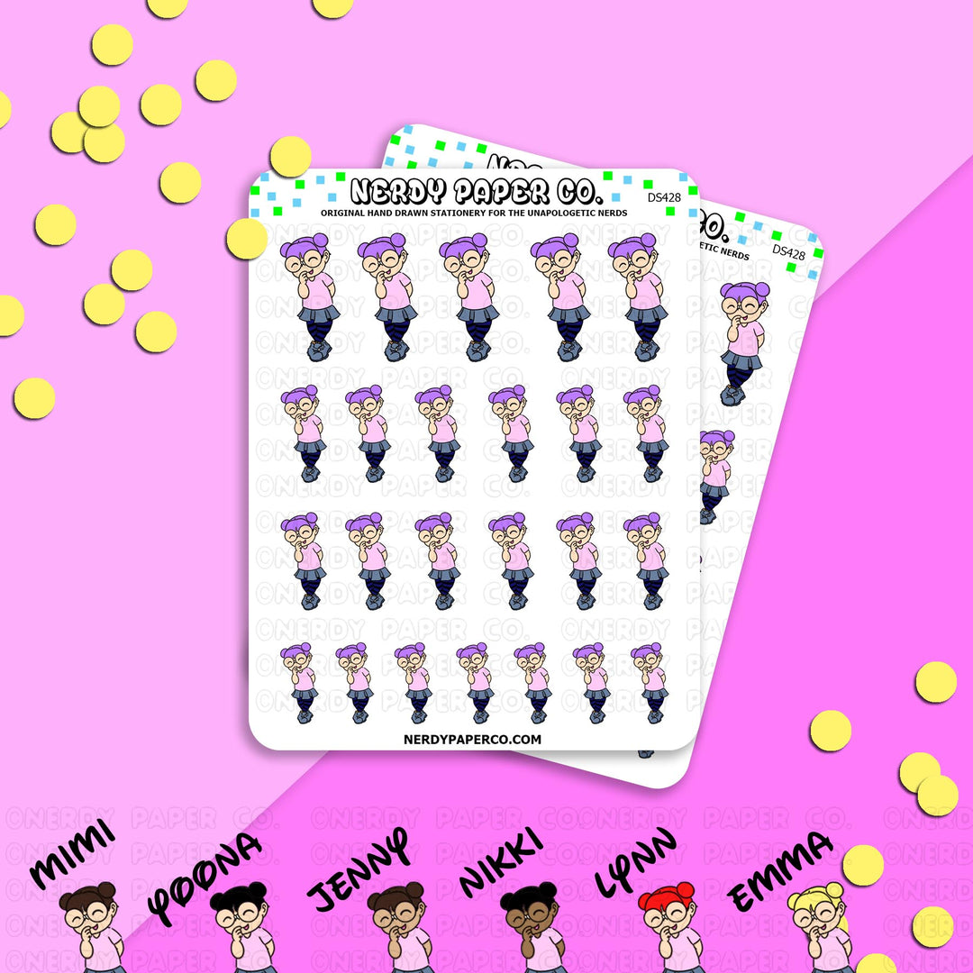 KAYLA GIGGLES - Hand Drawn Planner Stickers - Deco - DS428