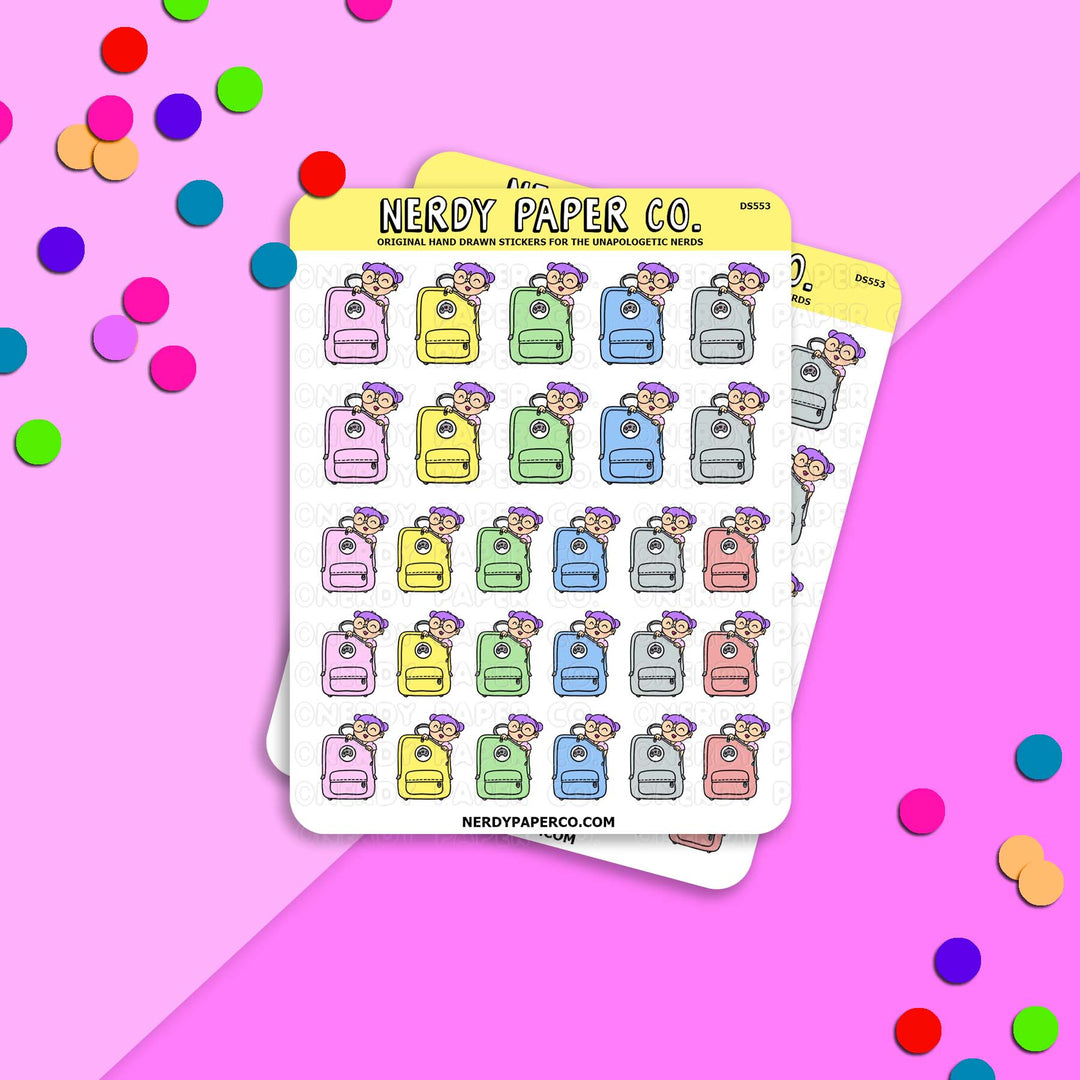 Back To School Kayla - Hand Drawn Planner Stickers - DS553