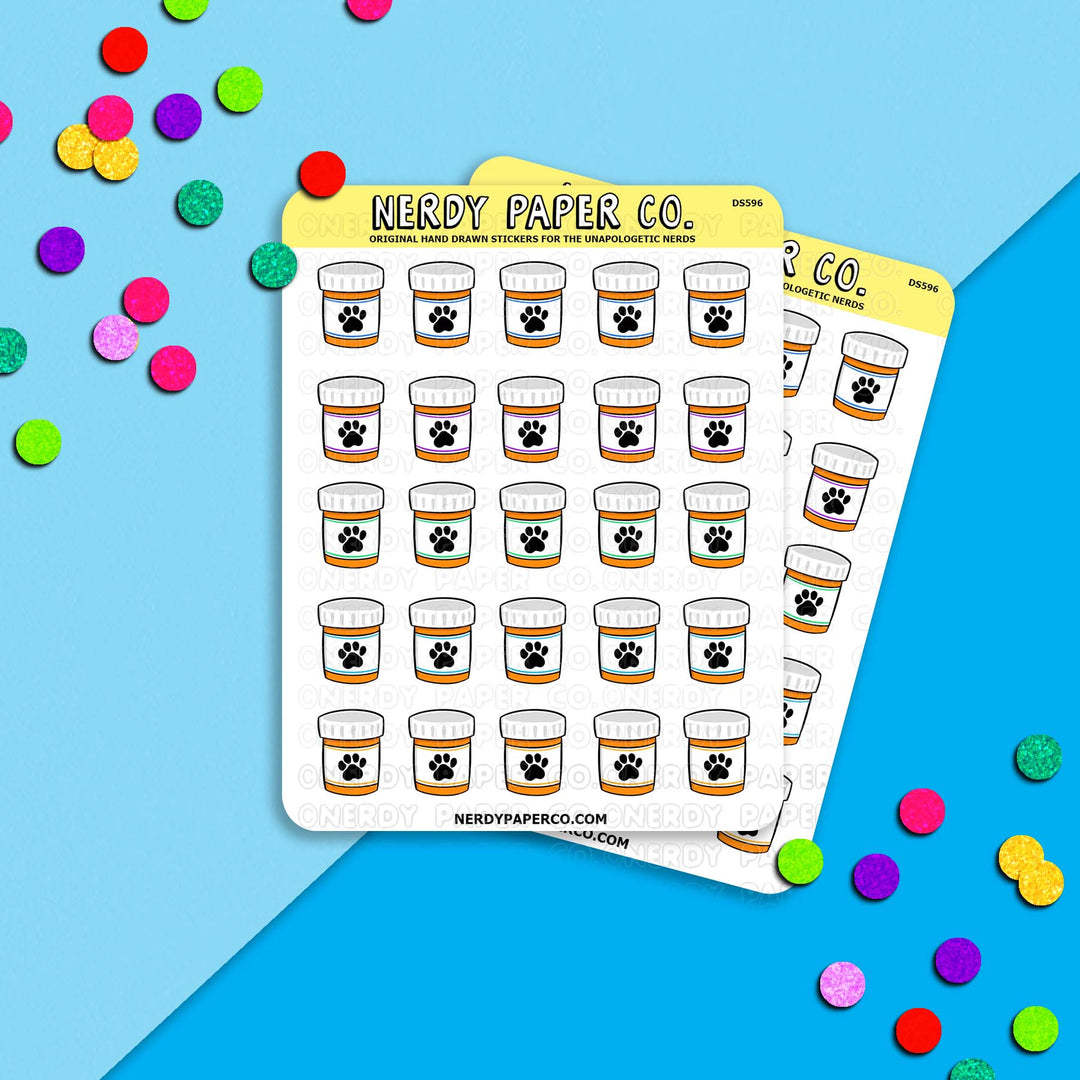 Pet Meds - Hand Drawn Stickers - DS596