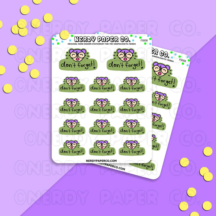 DON’T FORGET - REMINDER - Hand Drawn Planner Stickers