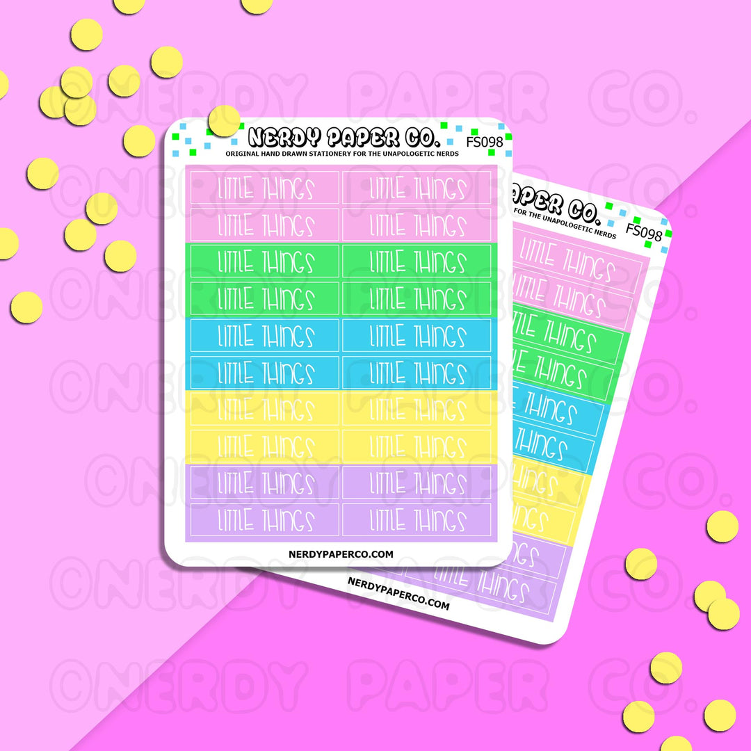 LITTLE THINGS - Hand Drawn Planner Stickers - FS098