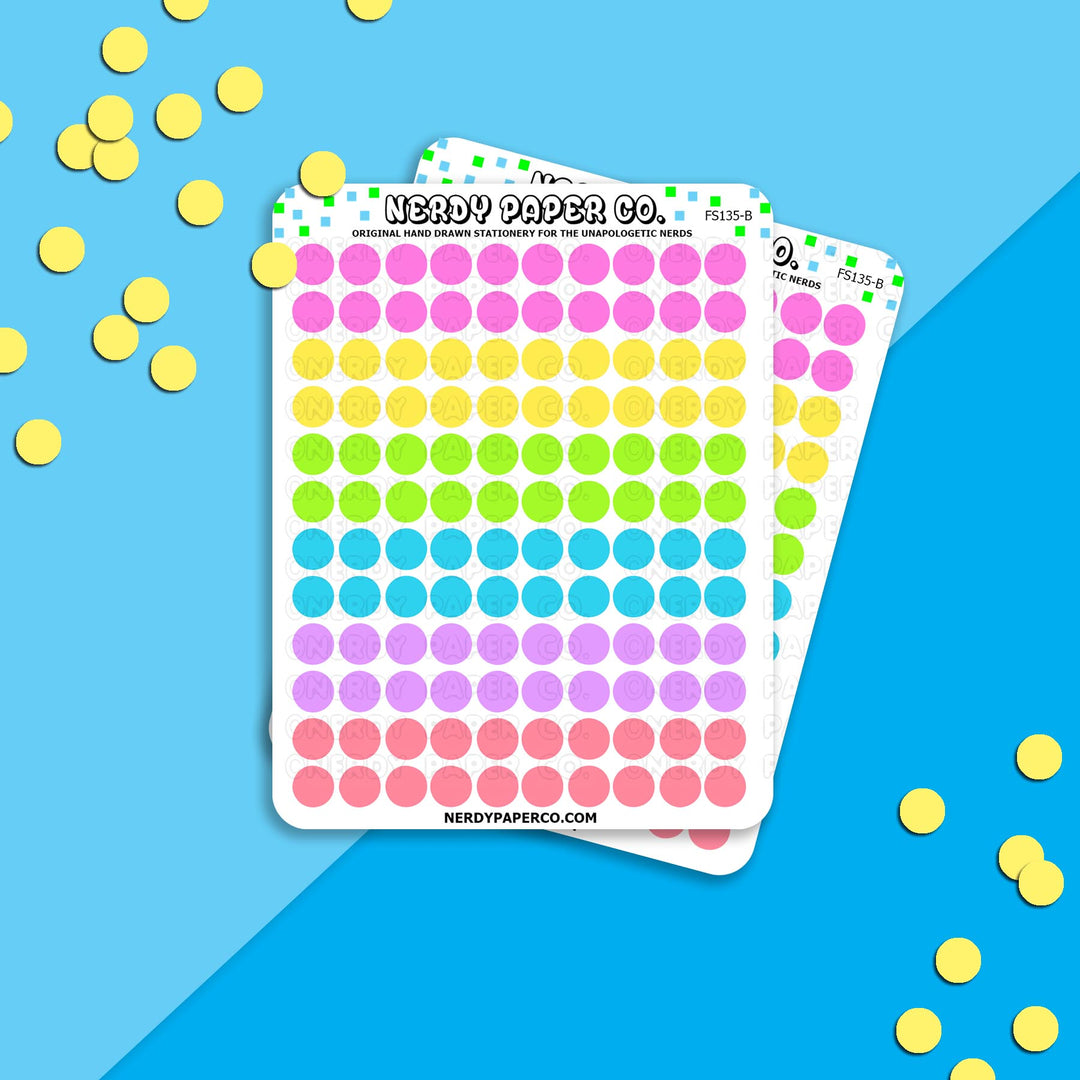 Bright Dots - Hand Drawn Planner Stickers - FS135-B