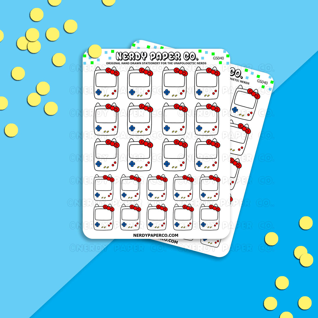 HK GAMEBOY - Hand Drawn Planner Stickers - Deco -GS040