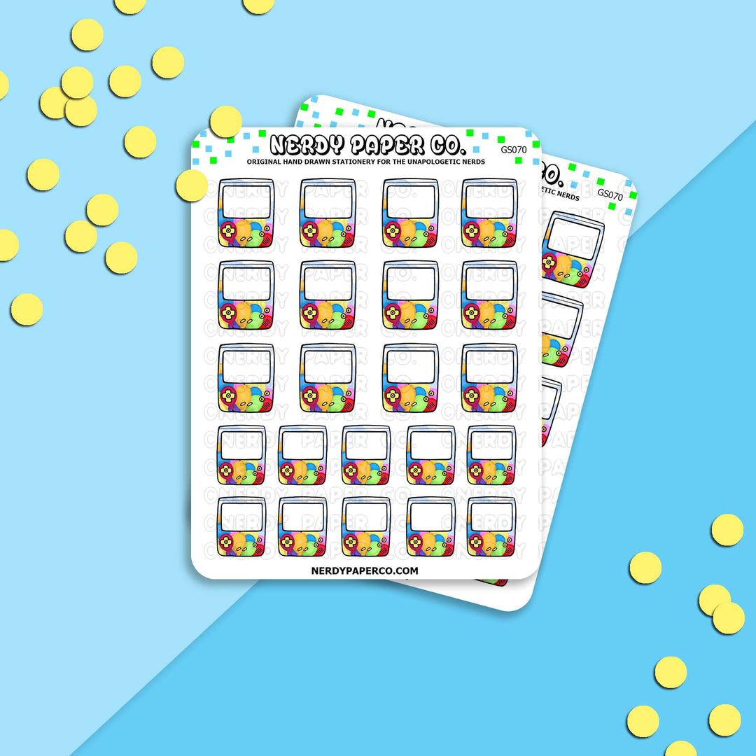 UP Balloon Gameboy - Hand Drawn Planner Stickers - Deco -GS070