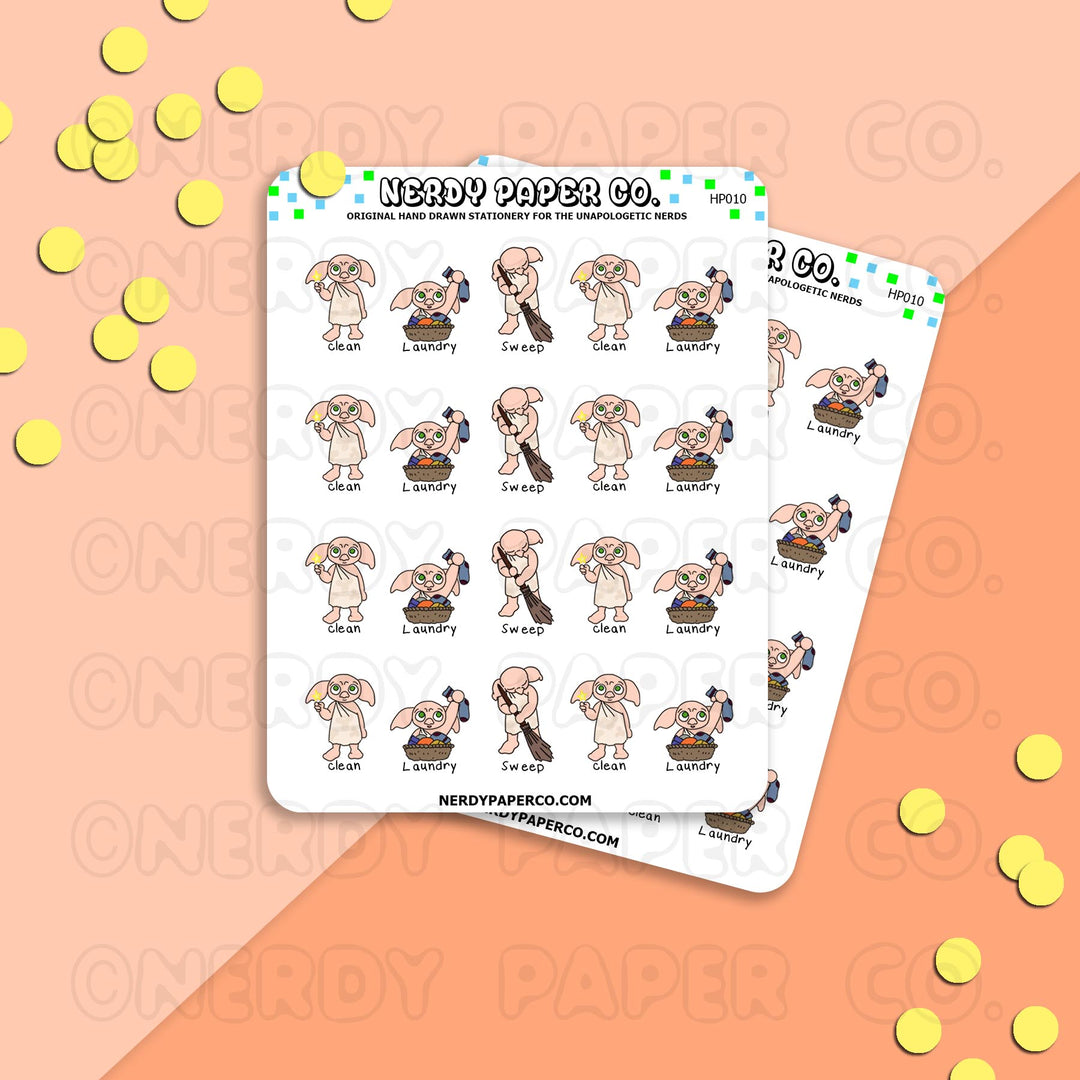 MAGICAL ELF CHORES - Hand Drawn Stickers - Deco | HP010