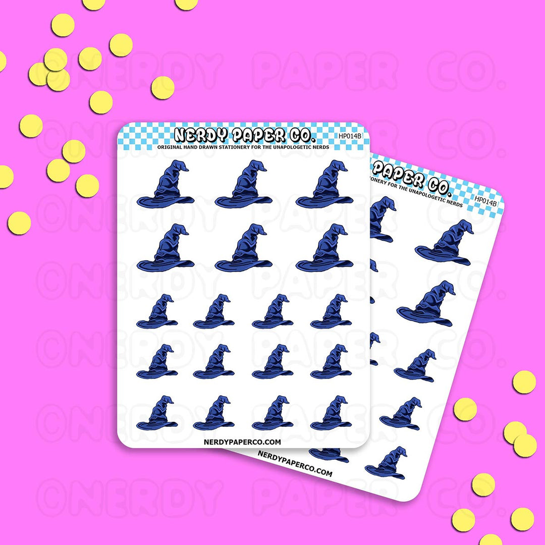 BLUE MAGICAL HAT - Hand Drawn Stickers Deco | HP014-B