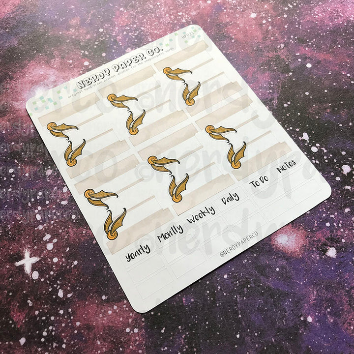 SNITCH PLANNER TABS - Hand Drawn Stickers Deco | HP021