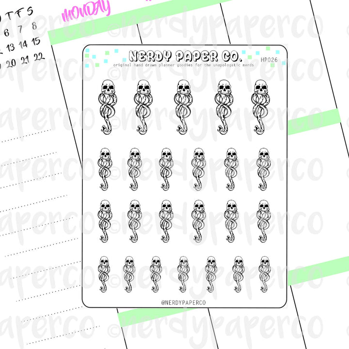 DARK MAGIC - Hand Drawn Stickers Deco | HP026