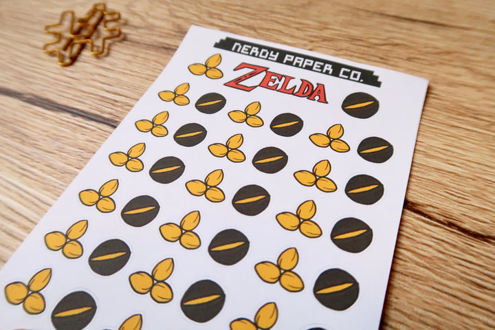 Zelda Planner Stickers | Gamer / Deku Seeds / Deku Nuts