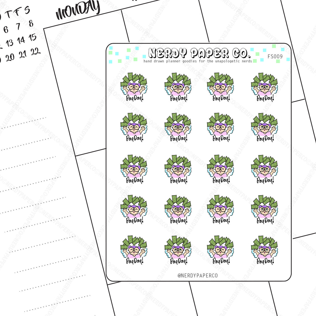 PAY DAY - Hand Drawn Planner Stickers