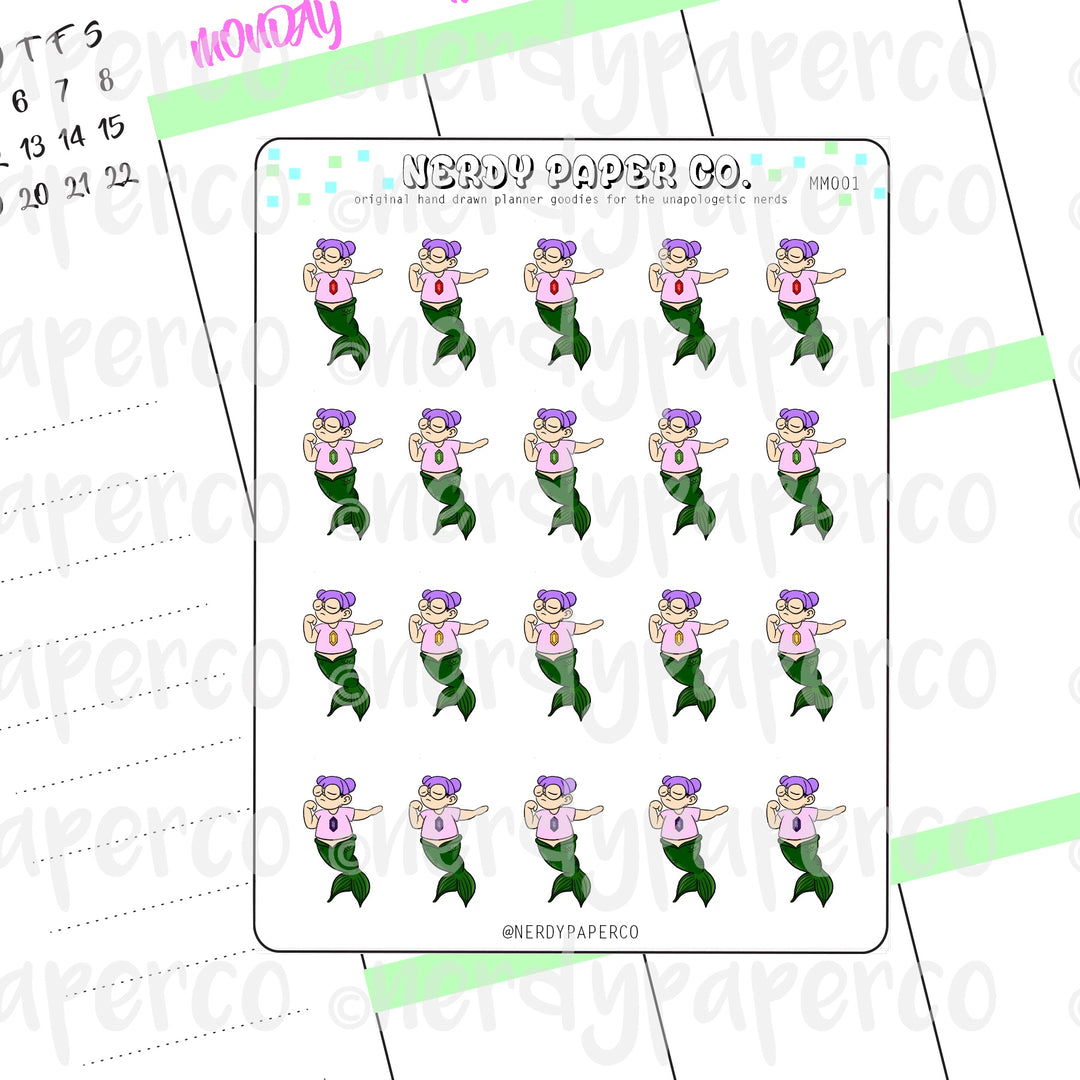 Mermay | Snooty - Hand Drawn Planner Sticker- MM001