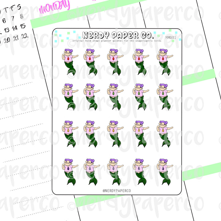 Mermay | Snooty - Hand Drawn Planner Sticker- MM001
