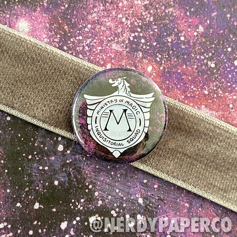 Mean Witch Pin Badge |  Hand Drawn Wizard Art | Handmade Pin Badge