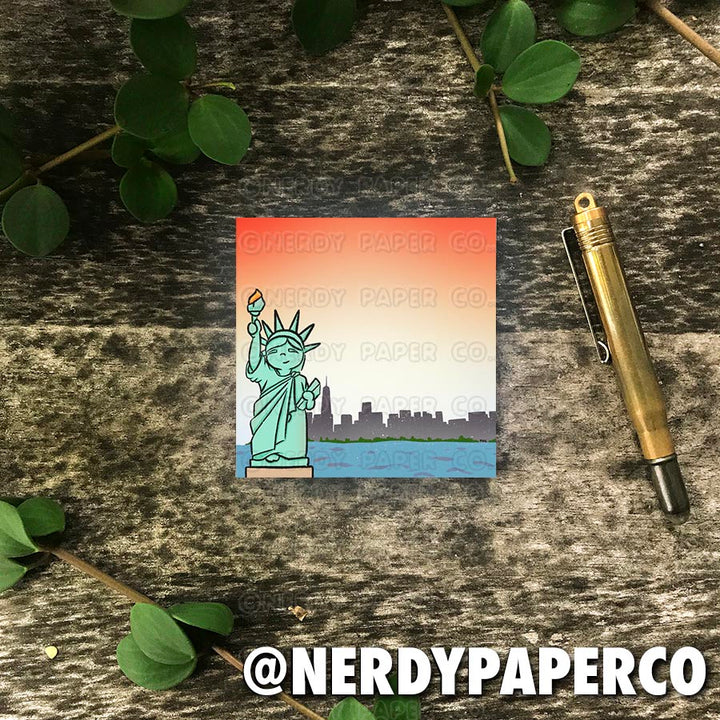 NYC at Sunset - Hand Drawn Wizard Sticky Notes- SN008