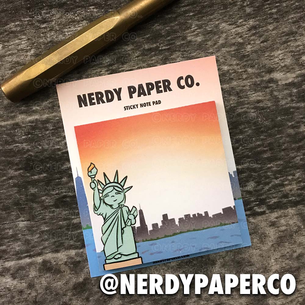 NYC at Sunset - Hand Drawn Wizard Sticky Notes- SN008