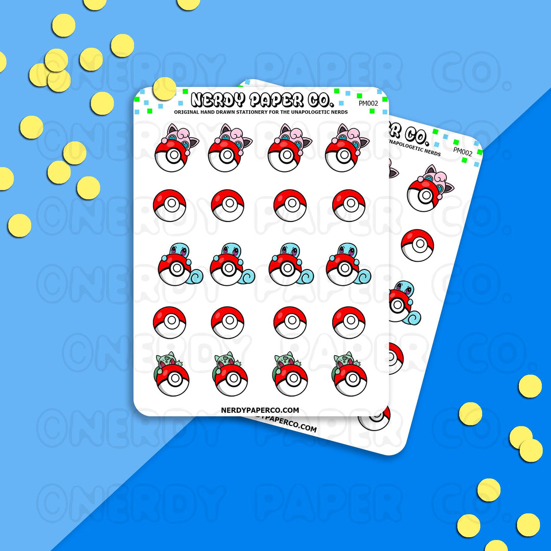 PEEKING POKEMON - Hand Drawn Planner Stickers Deco | PM002