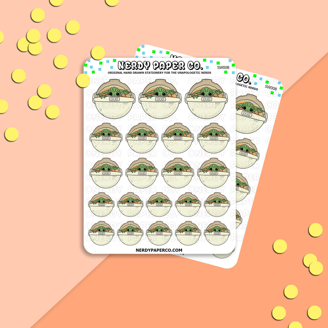 WISE ONE'S CRIB - Hand Drawn Space Planner Stickers - Deco -SW008