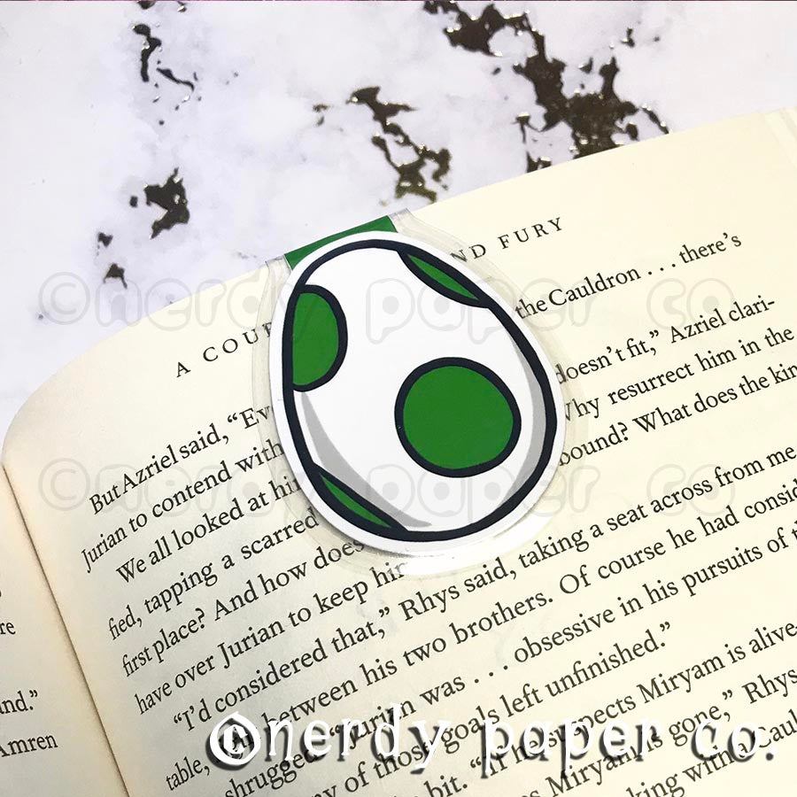 Y0SHI EGG| Hand Drawn Laminated Magnetic Bookmark- MB002
