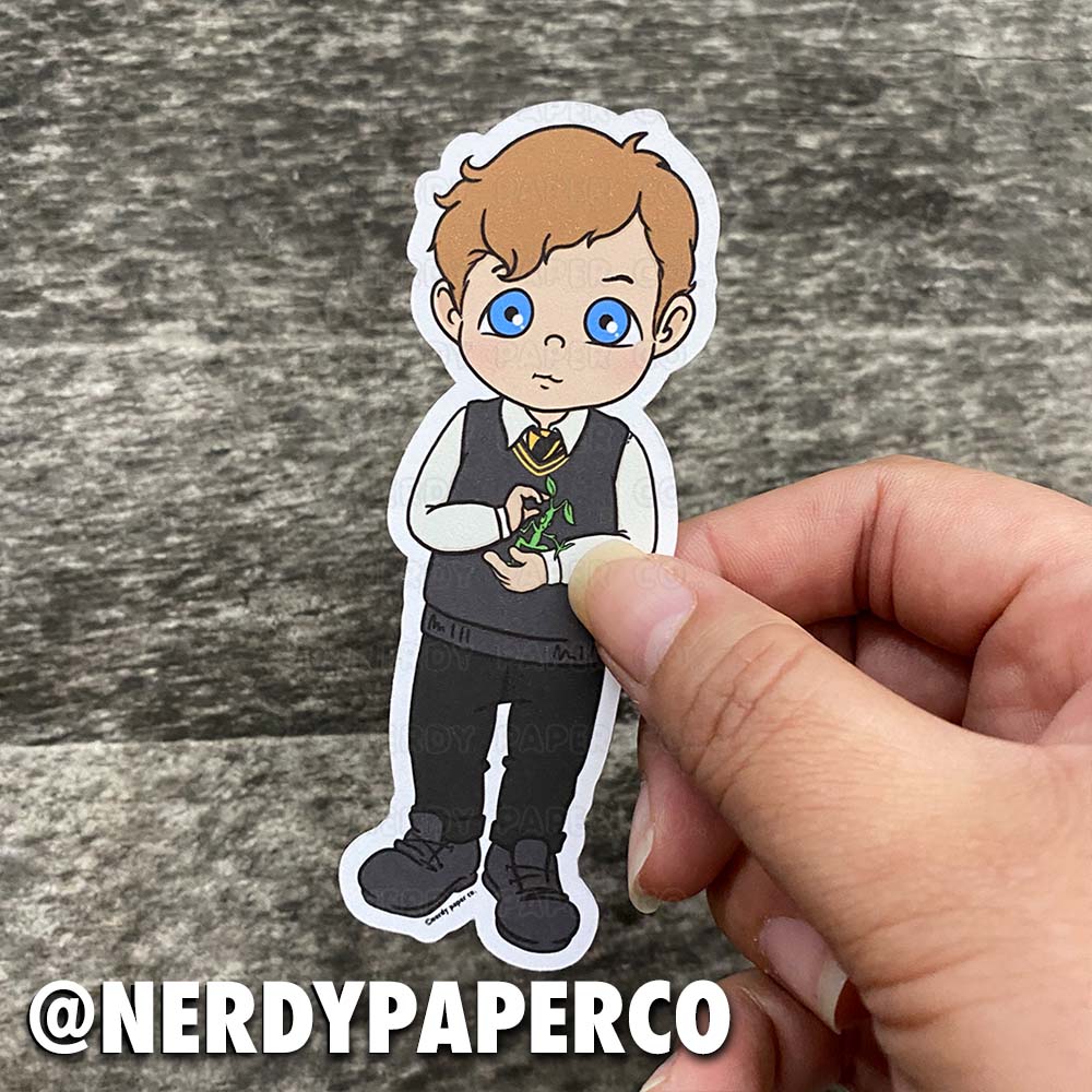 Young Zoologist Wizard - Hand Drawn Die Cut - Chibi